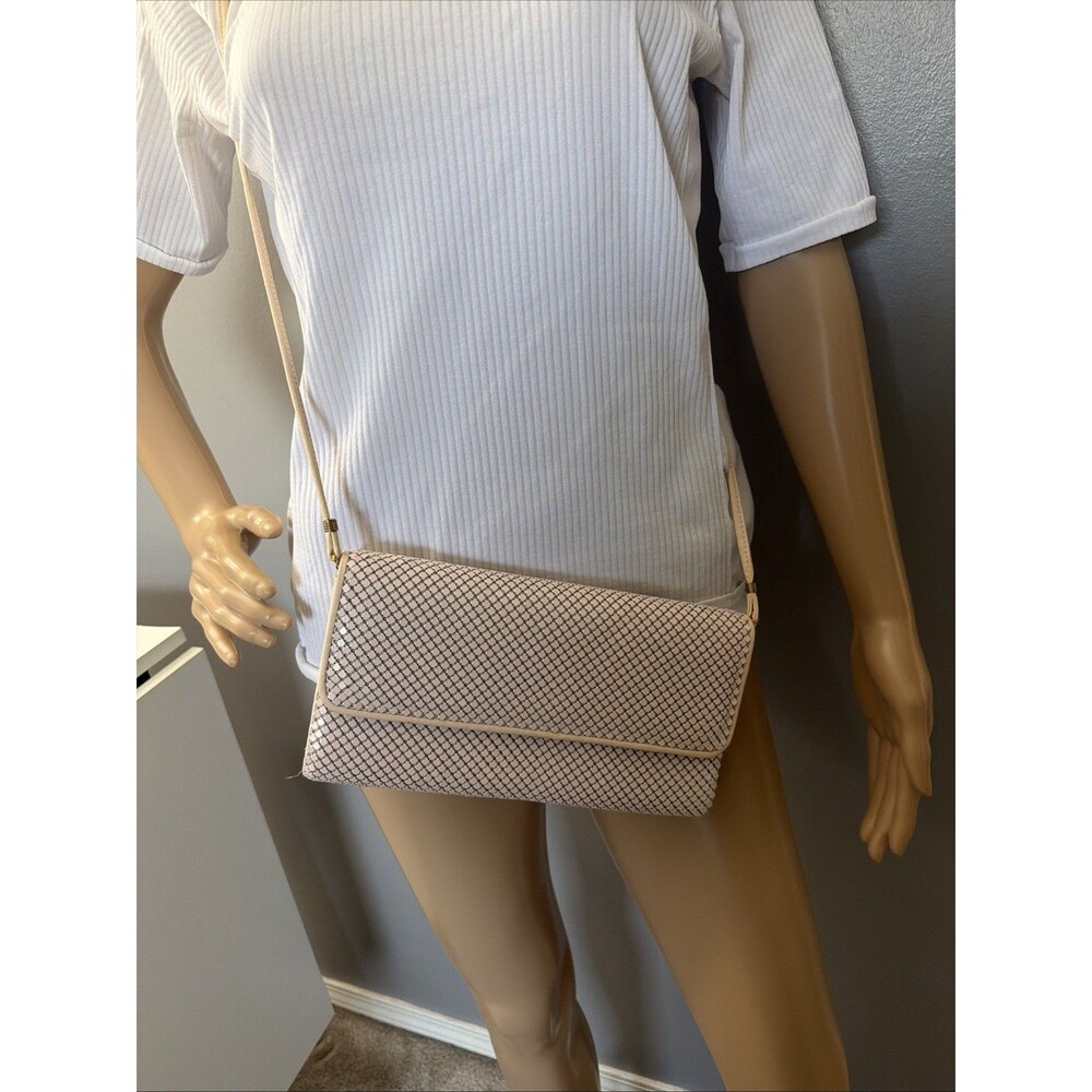 Whiting and Davis Pink mesh purse Crossbody Convertible/ Clutch Evening bag NWT